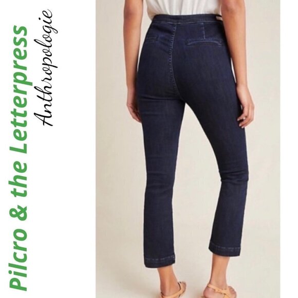 PILCRO & THE LETTERPRESS High Rise Denim Leggings Medium Wash Side Zip, Size 28 - Picture 11 of 13